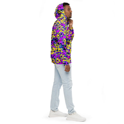 Oakleaf Glow-Oak Fuschia CAMO Men’s windbreaker - Mens Windbreaker