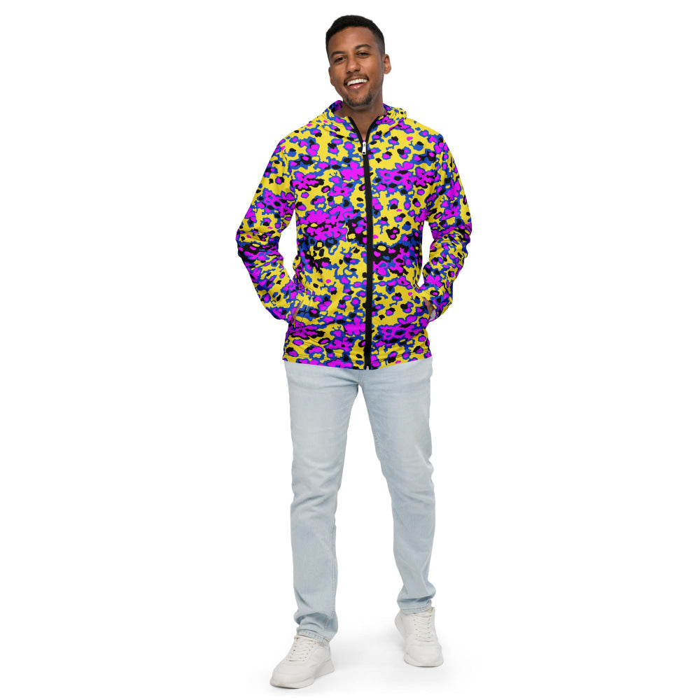 Oakleaf Glow-Oak Fuschia CAMO Men’s windbreaker - Mens Windbreaker