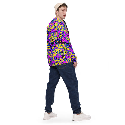 Oakleaf Glow-Oak Fuschia CAMO Men’s windbreaker - Mens Windbreaker