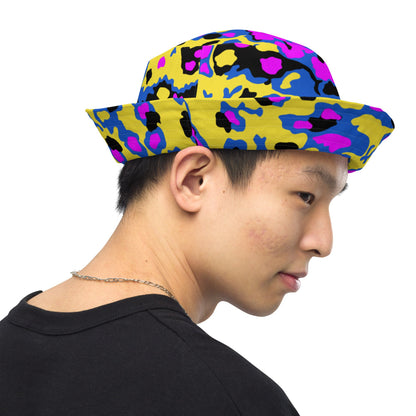 Oakleaf Glow-Oak Fuschia CAMO Reversible bucket hat - Bucket Hat