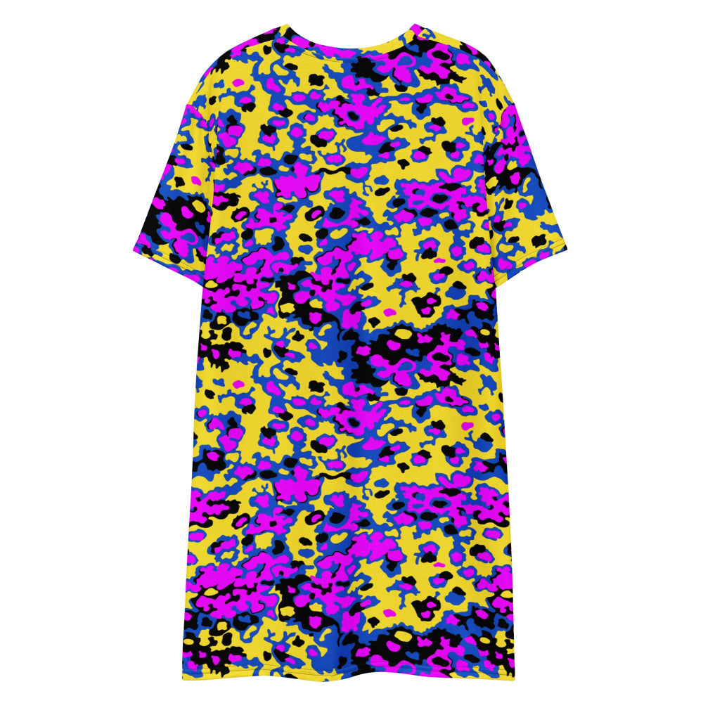 Oakleaf Glow-Oak Fuschia CAMO T-shirt dress - Womens T-Shirt Dress