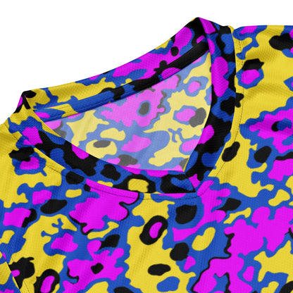 Oakleaf Glow-Oak Fuschia CAMO unisex basketball jersey - Unisex Basketball Jersey