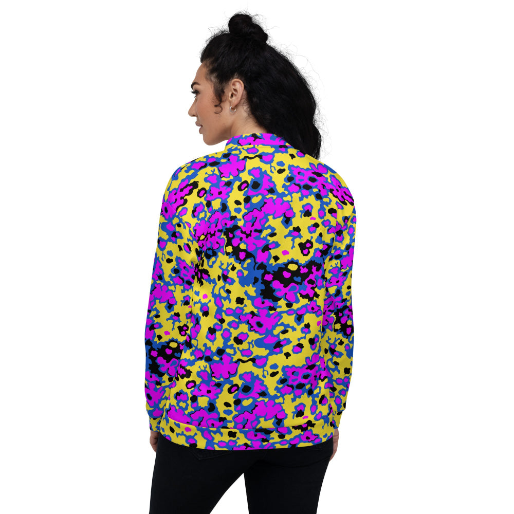 Oakleaf Glow-Oak Fuschia CAMO Unisex Bomber Jacket