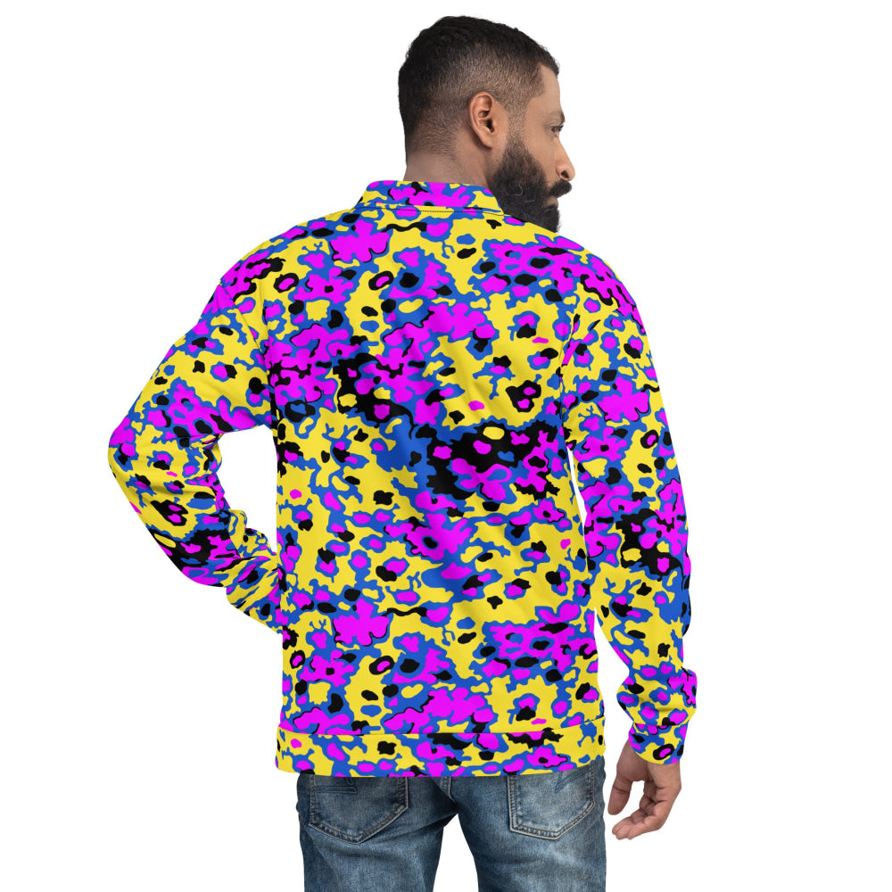 Oakleaf Glow-Oak Fuschia CAMO Unisex Bomber Jacket