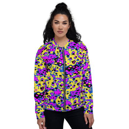 Oakleaf Glow-Oak Fuschia CAMO Unisex Bomber Jacket