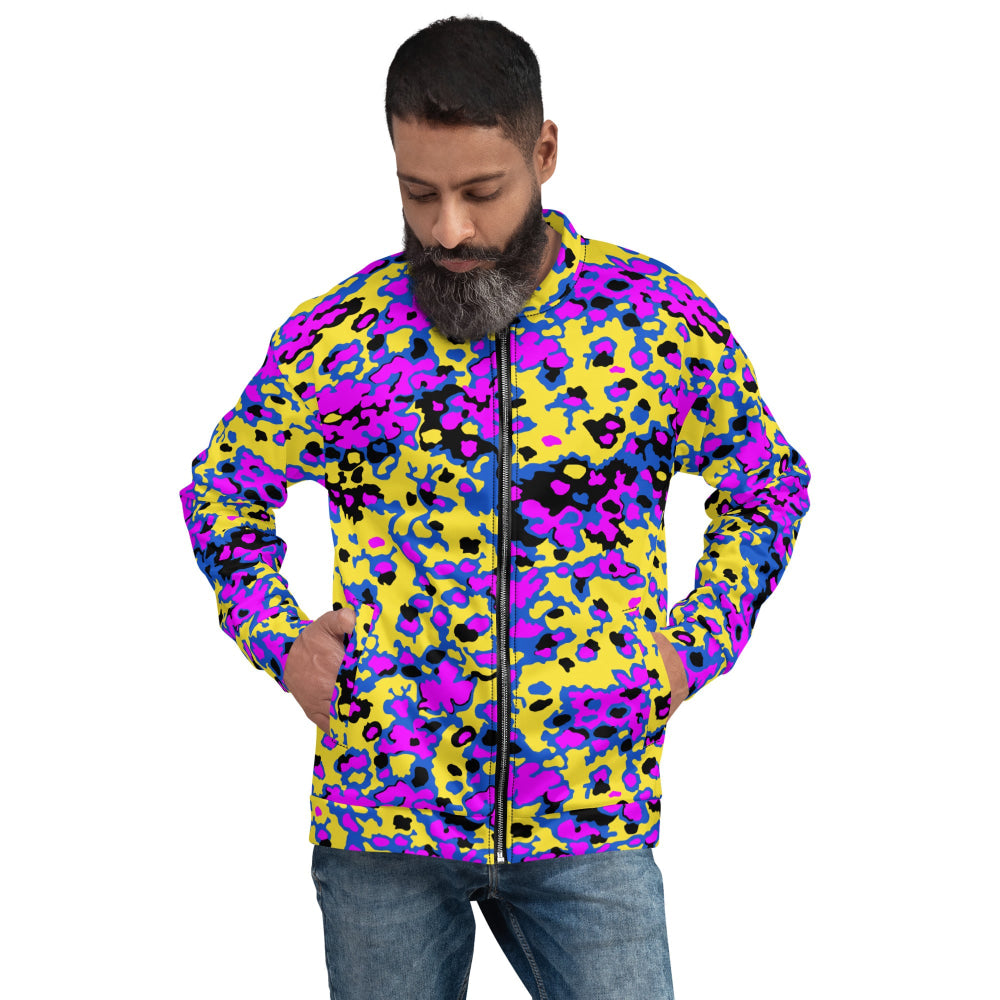 Oakleaf Glow-Oak Fuschia CAMO Unisex Bomber Jacket