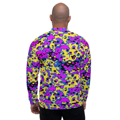 Oakleaf Glow-Oak Fuschia CAMO Unisex Bomber Jacket