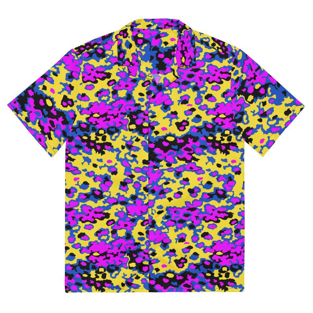 Oakleaf Glow-Oak Fuschia CAMO Unisex button shirt - 2XS - Button Shirt