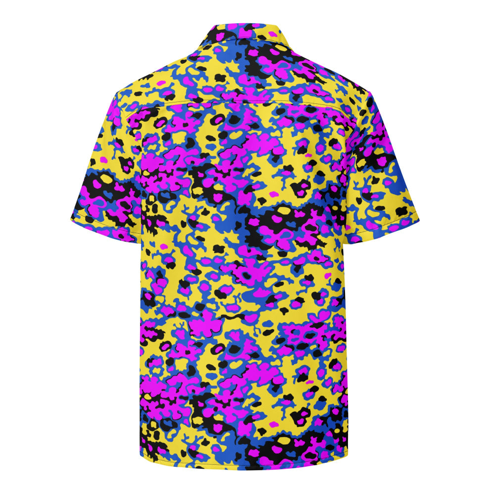 Oakleaf Glow-Oak Fuschia CAMO Unisex button shirt - Button Shirt