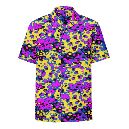 Oakleaf Glow-Oak Fuschia CAMO Unisex button shirt - Button Shirt