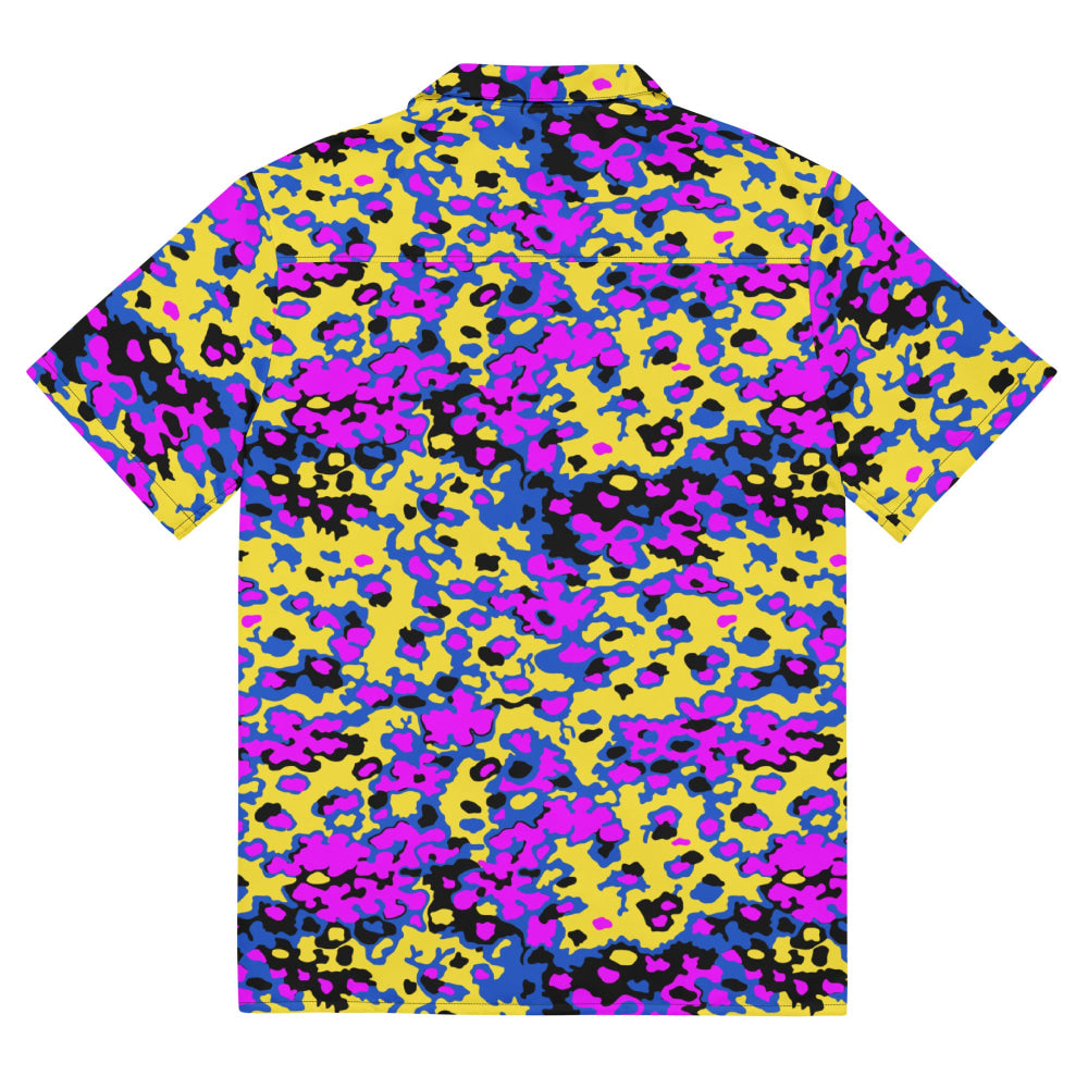 Oakleaf Glow-Oak Fuschia CAMO Unisex button shirt - Button Shirt