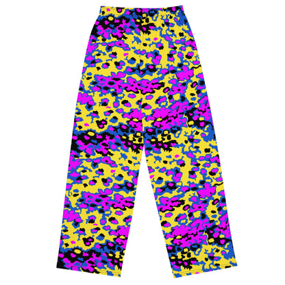 Oakleaf Glow-Oak Fuschia CAMO unisex wide-leg pants - Unisex Wide-Leg Pants