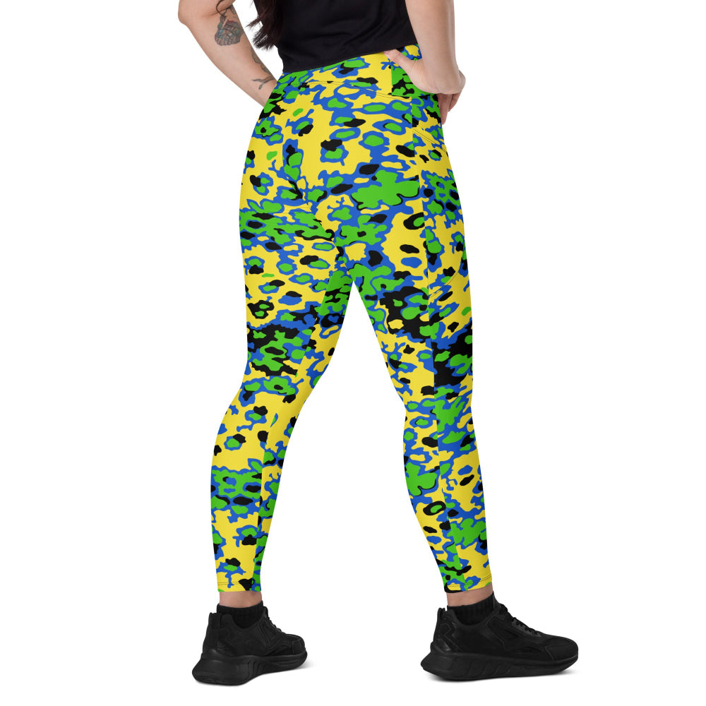 Oakleaf Glow-Oak Green CAMO Leggings with pockets - 2XS - Womens With Pockets