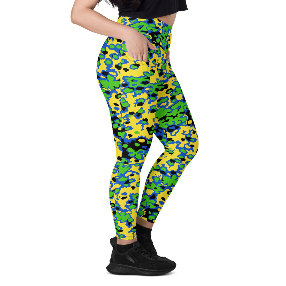 Oakleaf Glow-Oak Green CAMO Leggings with pockets - Womens With Pockets