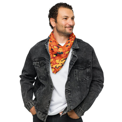 Oakleaf Glow-Oak Hunter Orange CAMO bandana - L - Bandana