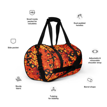 Oakleaf Glow-Oak Hunter Orange CAMO gym bag