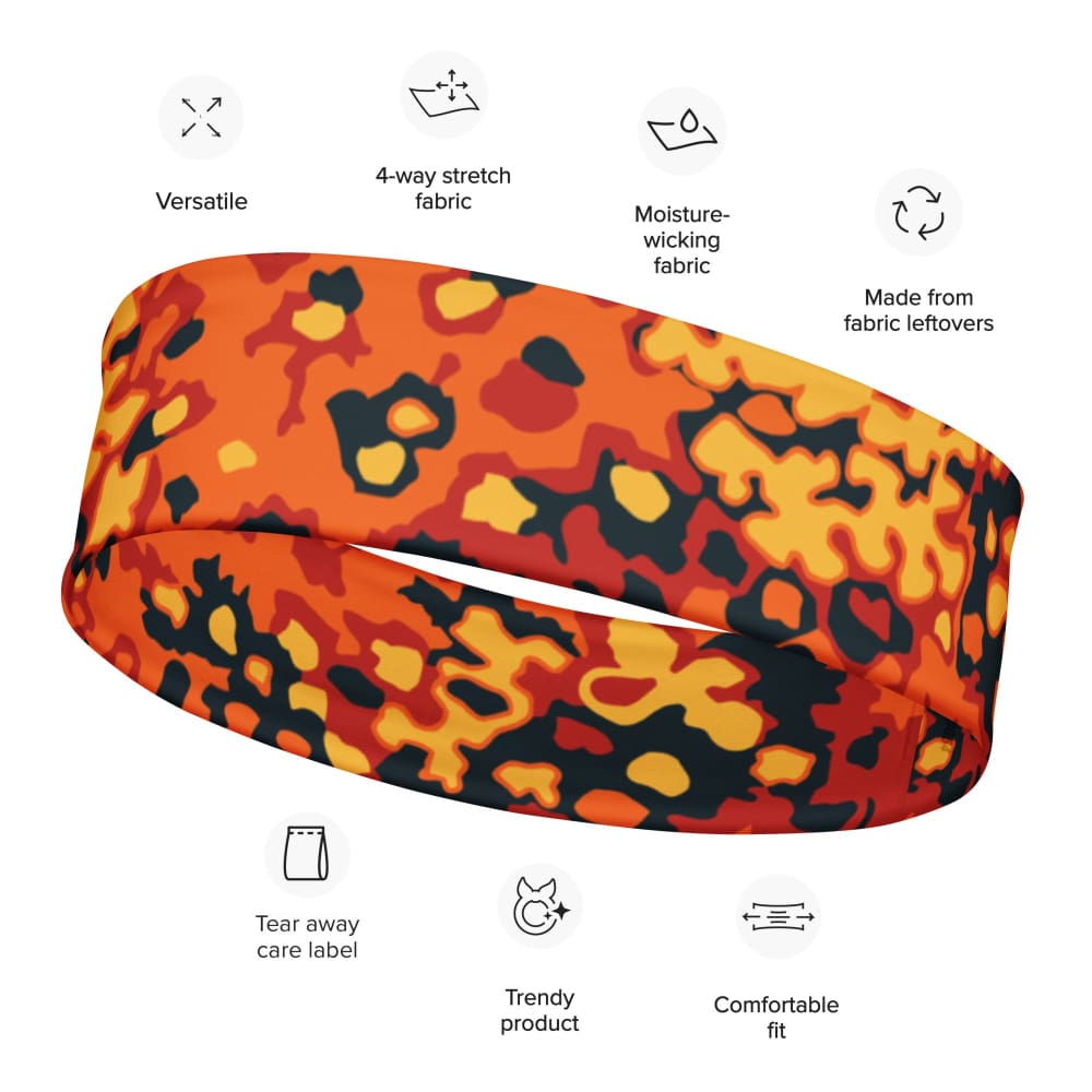 Oakleaf Glow-Oak Hunter Orange CAMO Headband - M