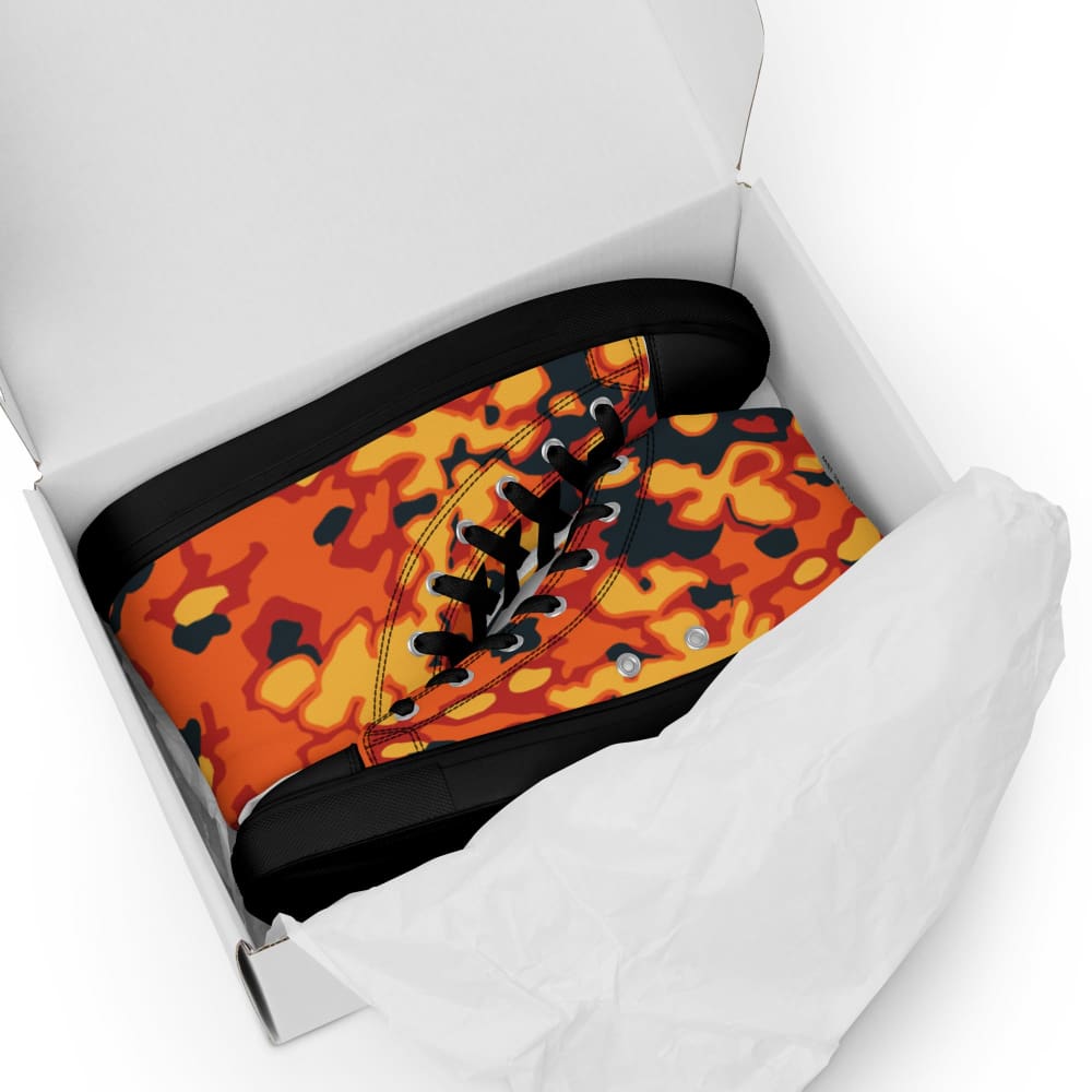 Oakleaf Glow-Oak Hunter Orange CAMO Men’s high top canvas shoes