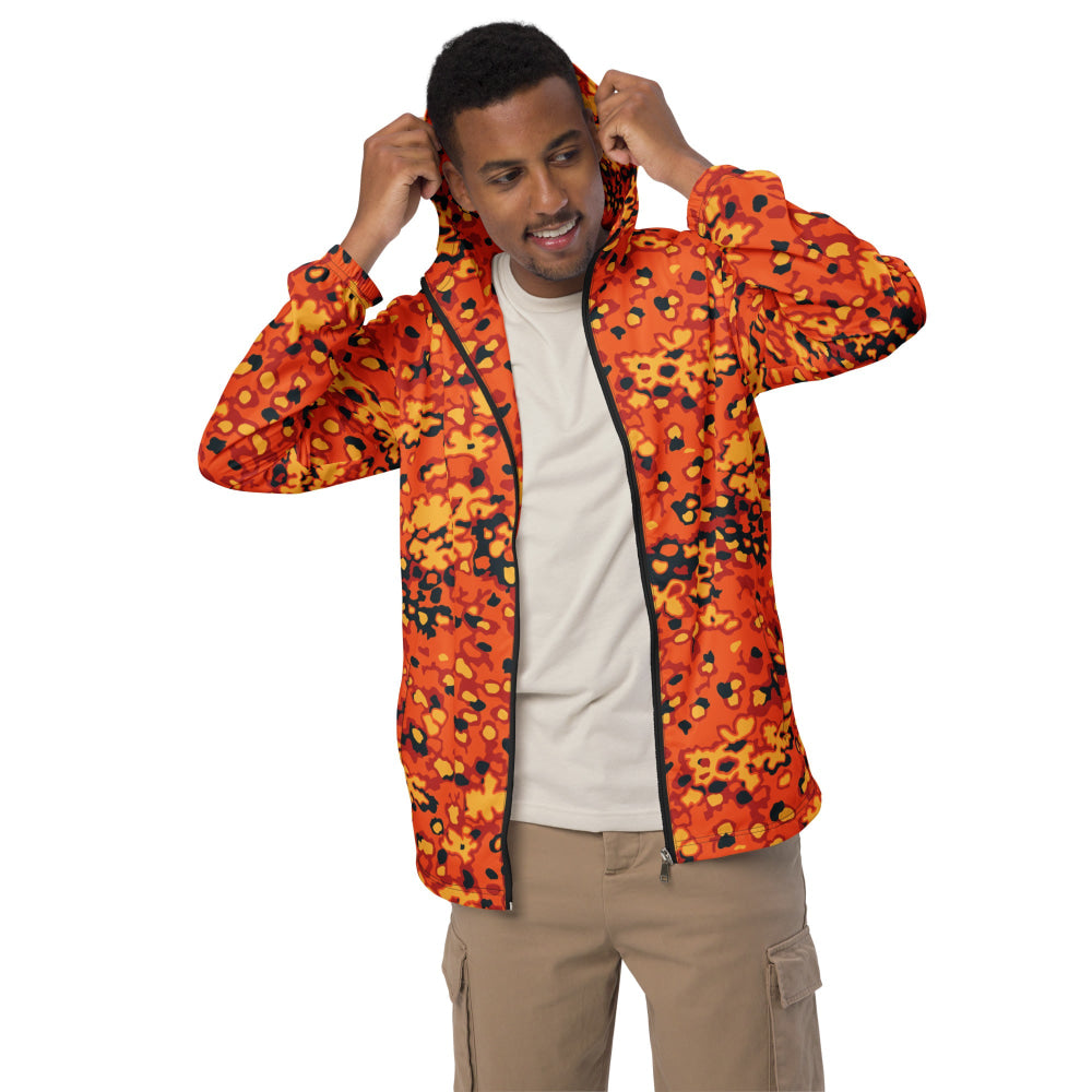 Oakleaf Glow-Oak Hunter Orange CAMO Men’s windbreaker - Mens Windbreaker