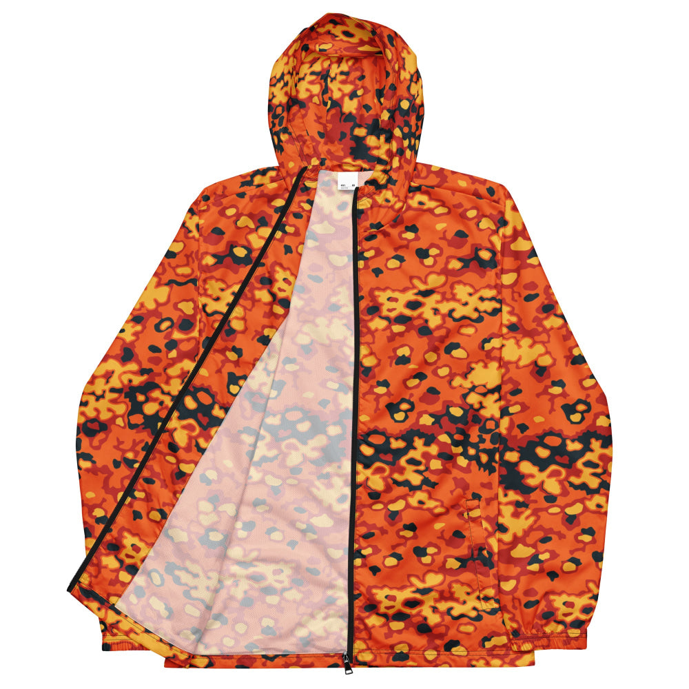 Oakleaf Glow-Oak Hunter Orange CAMO Men’s windbreaker - Mens Windbreaker