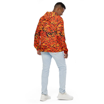 Oakleaf Glow-Oak Hunter Orange CAMO Men’s windbreaker - Mens Windbreaker