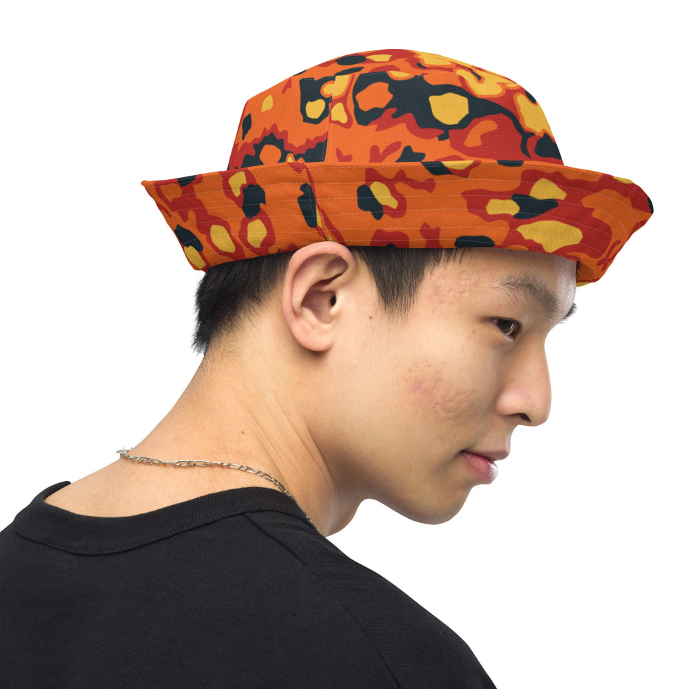 Oakleaf Glow-Oak Hunter Orange CAMO Reversible bucket hat - Bucket Hat