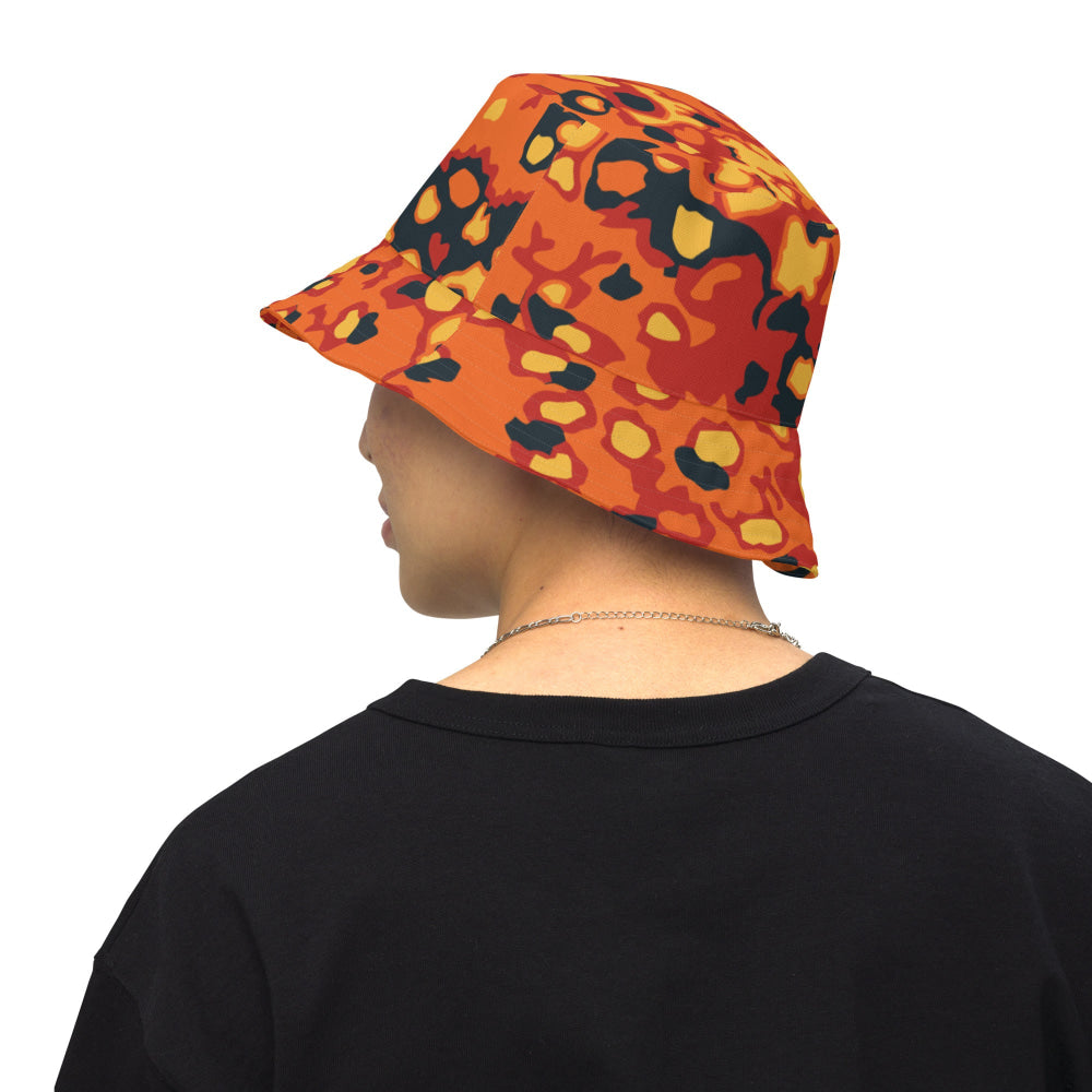 Oakleaf Glow-Oak Hunter Orange CAMO Reversible bucket hat - Bucket Hat