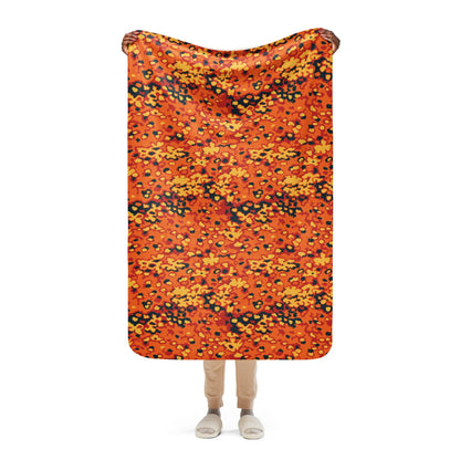 Oakleaf Glow-Oak Hunter Orange CAMO Sherpa blanket - 37″×57″ - Blanket