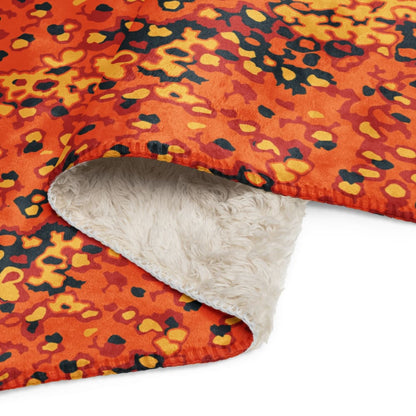 Oakleaf Glow-Oak Hunter Orange CAMO Sherpa blanket