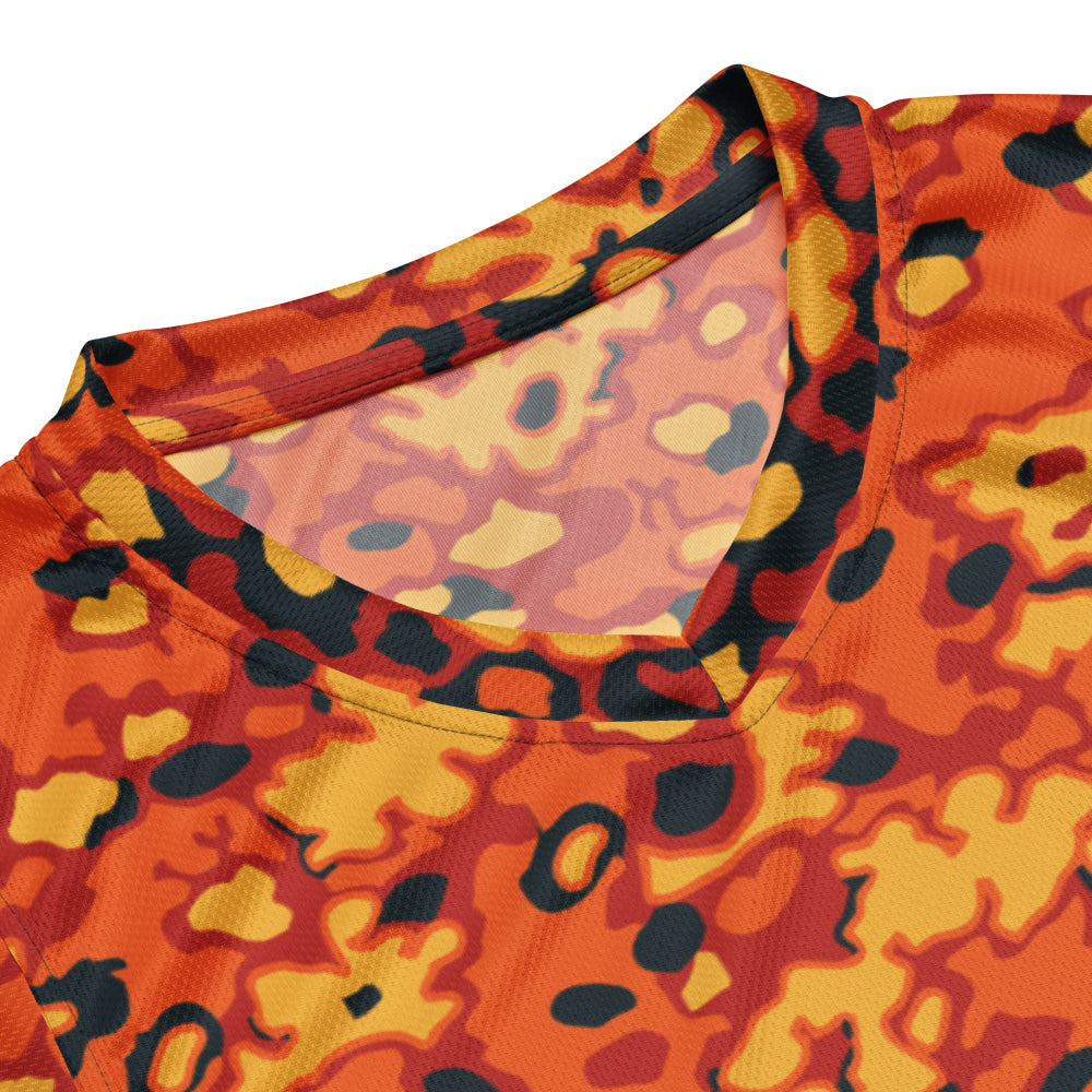 Oakleaf Glow-Oak Hunter Orange CAMO unisex basketball jersey - Unisex Basketball Jersey