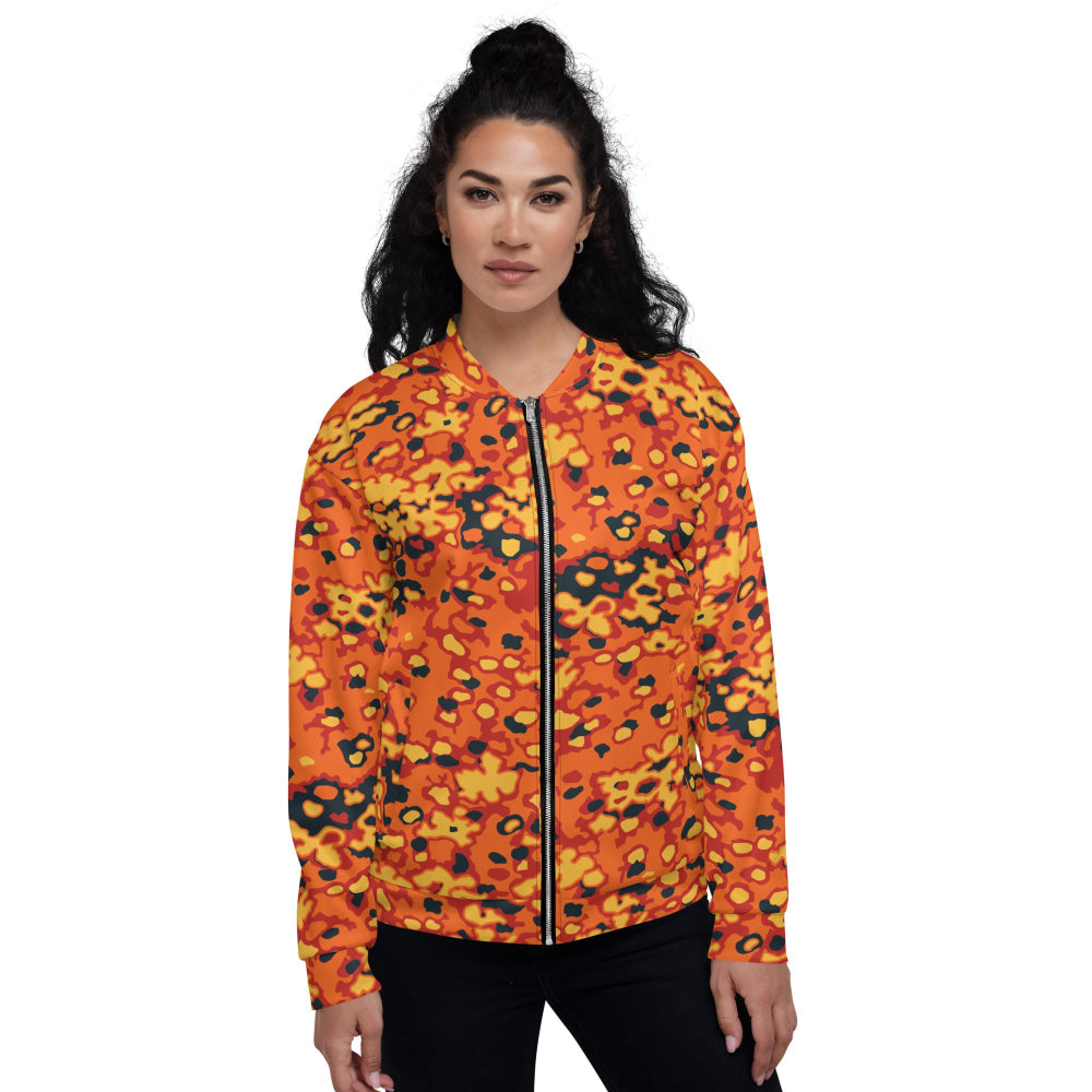 Oakleaf Glow-Oak Hunter Orange CAMO Unisex Bomber Jacket