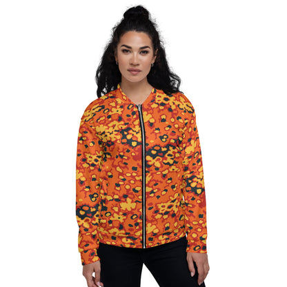 Oakleaf Glow-Oak Hunter Orange CAMO Unisex Bomber Jacket