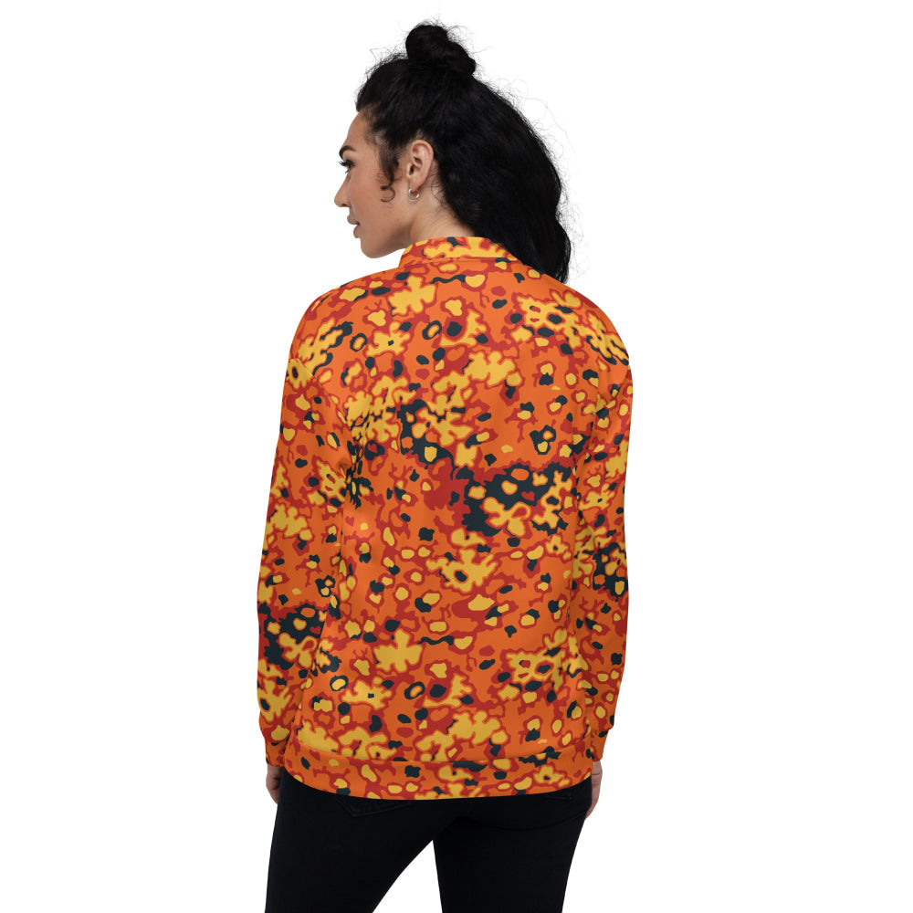 Oakleaf Glow-Oak Hunter Orange CAMO Unisex Bomber Jacket