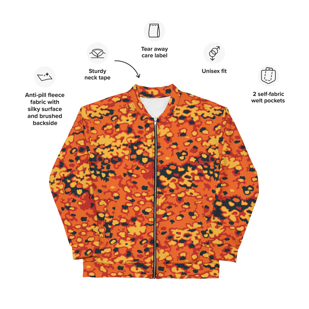 Oakleaf Glow-Oak Hunter Orange CAMO Unisex Bomber Jacket