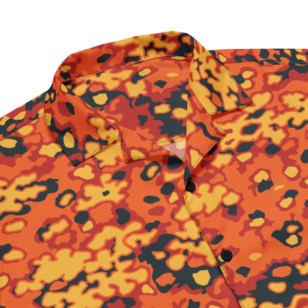 Oakleaf Glow-Oak Hunter Orange CAMO Unisex button shirt - Button Shirt