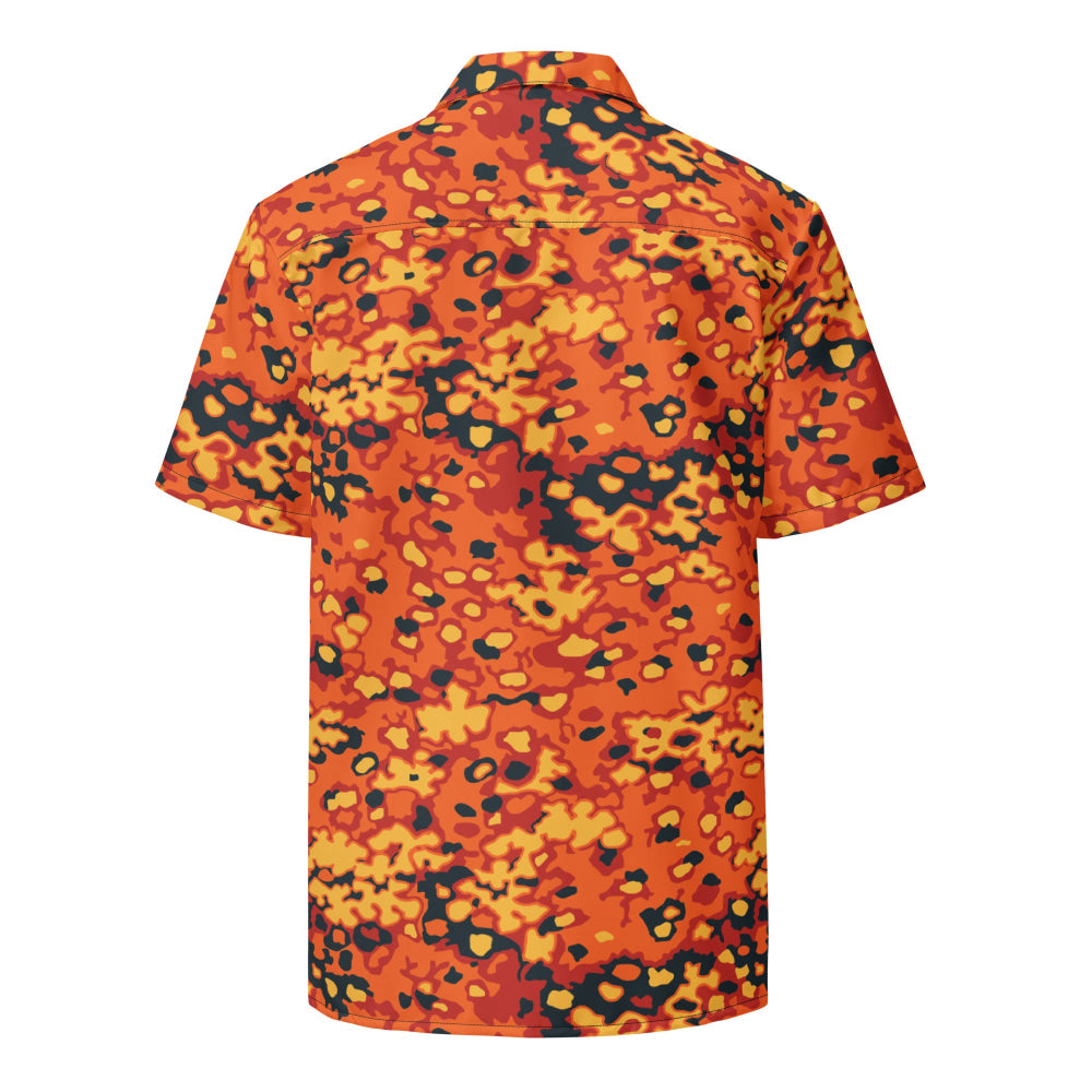 Oakleaf Glow-Oak Hunter Orange CAMO Unisex button shirt - Button Shirt