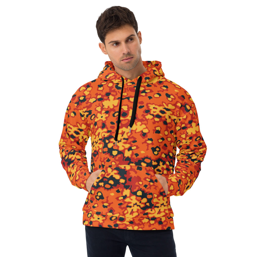 Oakleaf Glow-Oak Hunter Orange CAMO Unisex Hoodie - 2XS