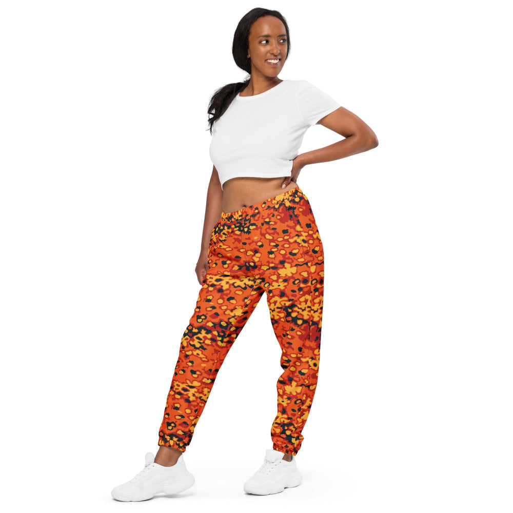 Oakleaf Glow-Oak Hunter Orange CAMO Unisex track pants - Track Pants