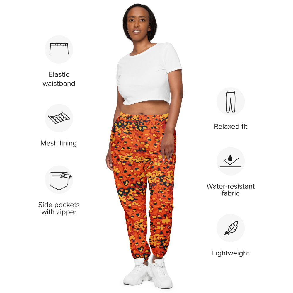 Oakleaf Glow-Oak Hunter Orange CAMO Unisex track pants - Track Pants