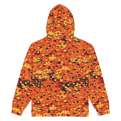 Oakleaf Glow-Oak Hunter Orange CAMO Unisex zip hoodie - Zip Hoodie