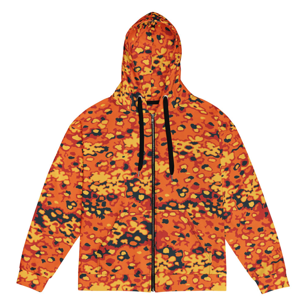 Oakleaf Glow-Oak Hunter Orange CAMO Unisex zip hoodie - Zip Hoodie