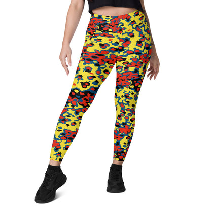 Oakleaf Glow-Oak Red CAMO Leggings with pockets - Womens With Pockets