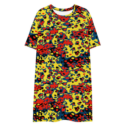 Oakleaf Glow-Oak Red CAMO T-shirt dress - Womens T-Shirt Dress