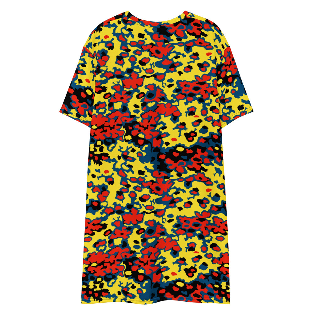 Oakleaf Glow-Oak Red CAMO T-shirt dress - Womens T-Shirt Dress