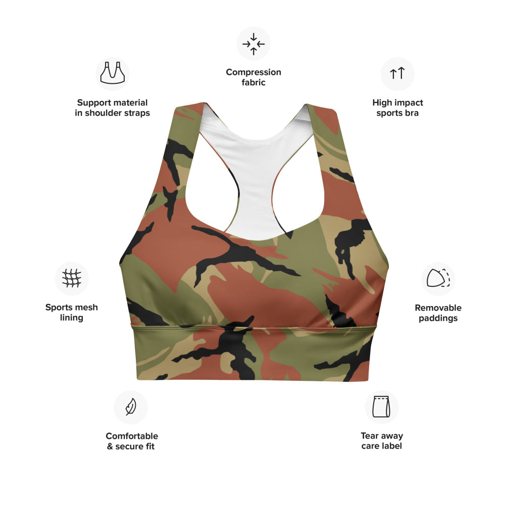 Oman Royal Army DPM Early Version CAMO Longline sports bra - Womens Sports Bra