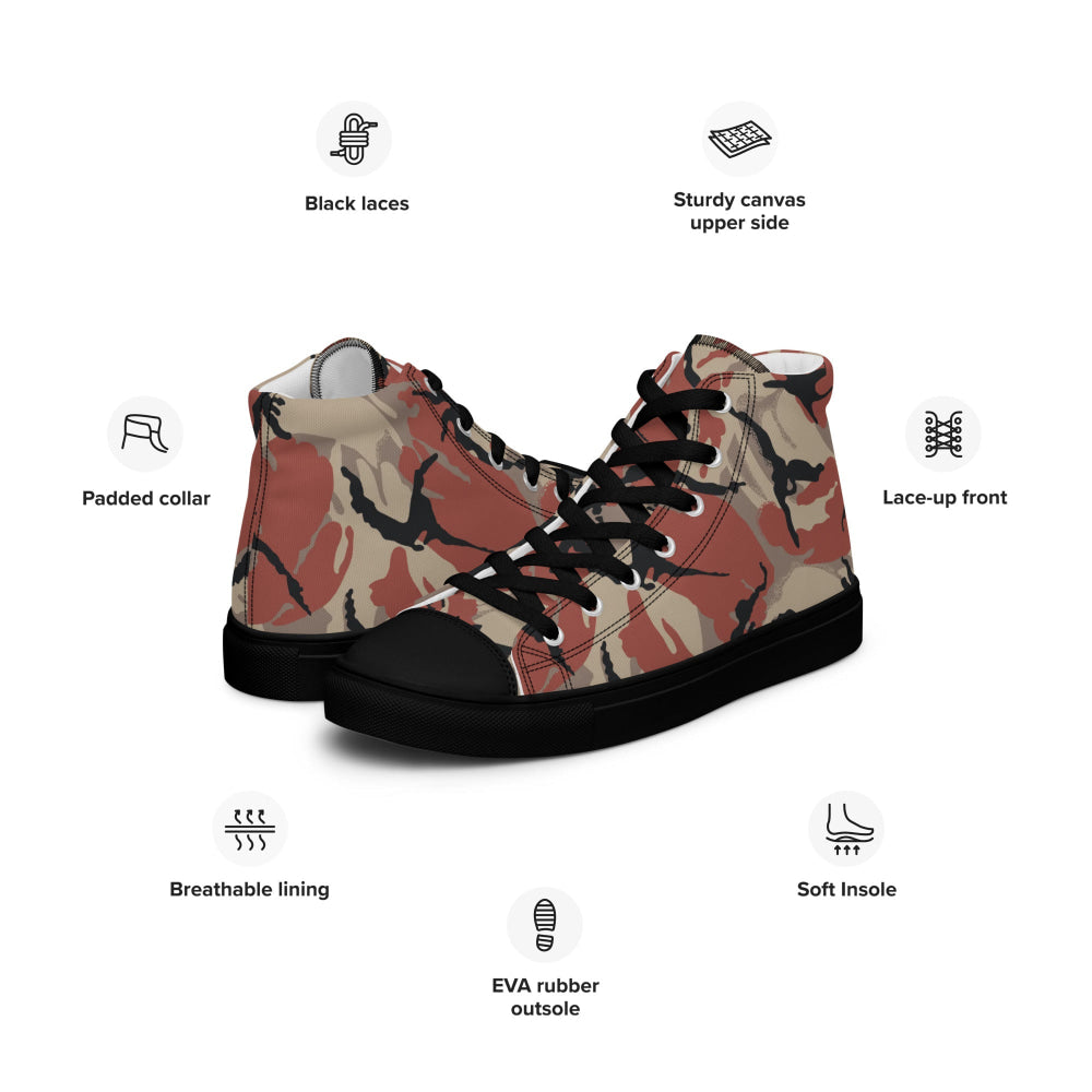 Oman Royal Army DPM Later Version CAMO Men’s high top canvas shoes - Mens High Top Canvas Shoes