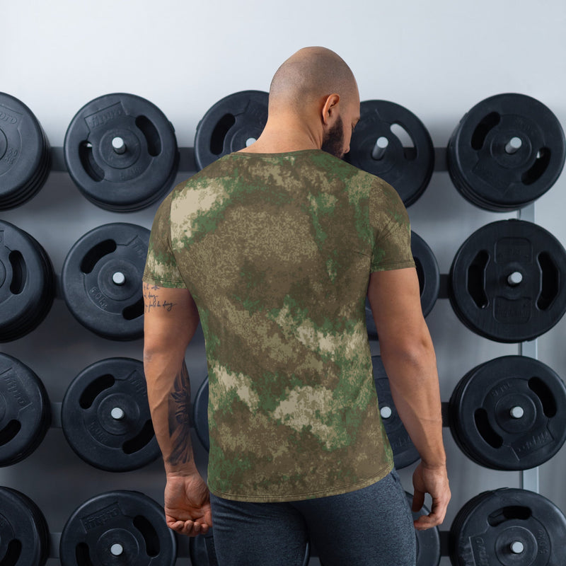 Fractal Earthshadow CAMO Mens Athletic T-Shirt - Shirt