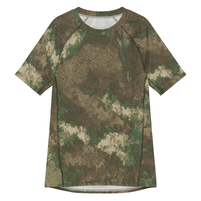 Fractal Earthshadow CAMO Mens Short-Sleeve Rash Guard - 2XS