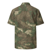 Fractal Earthshadow CAMO Unisex Short-Sleeve Button Shirt - Button-Up