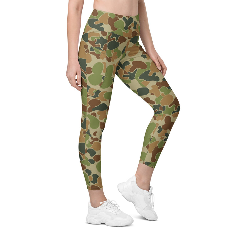 Outback Drift Disruptive CAMO Womens Leggings with Pockets - 2XS - Women
